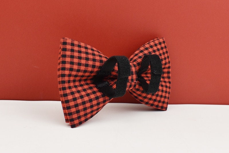 Personalised Red Plaid Dog Collar, Leash, Harness, Bowtie in Checkered Plaid Style, Different Combo, Dog Collar or Lead Set