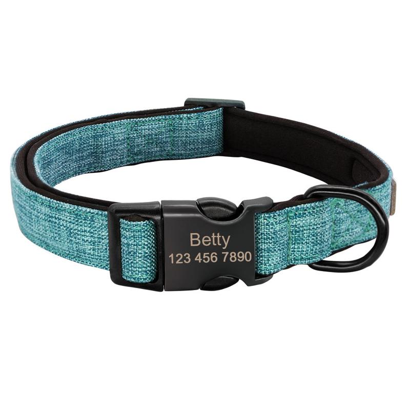 Laser Engraved Plain Customised Dog Collar
