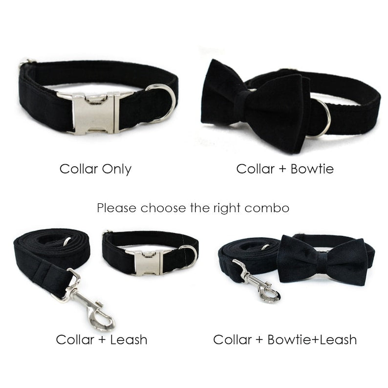 Personalised Velvet Collar Bowtie combo