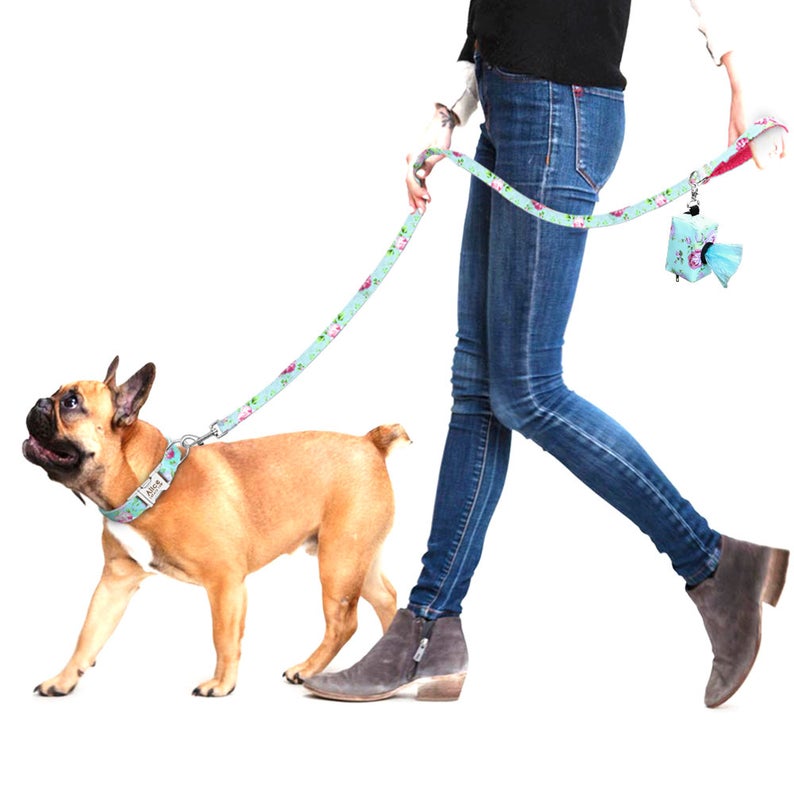 Custom Floral Engraved Dog Collar or Leash