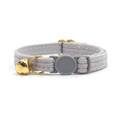 Personalised Velvet Cat Collar with Engraved Name Tag & Bell – Breakaway Safety Cat Collar (52 Colours)