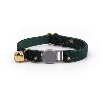 Personalised Velvet Cat Collar with Engraved Name Tag & Bell – Breakaway Safety Cat Collar (52 Colours)