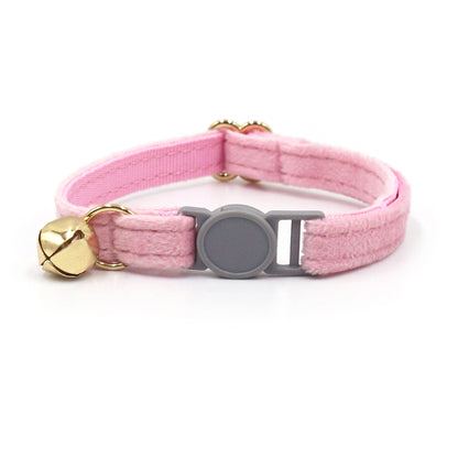 Personalised Velvet Cat Collar with Engraved Name Tag & Bell – Breakaway Safety Cat Collar (52 Colours)