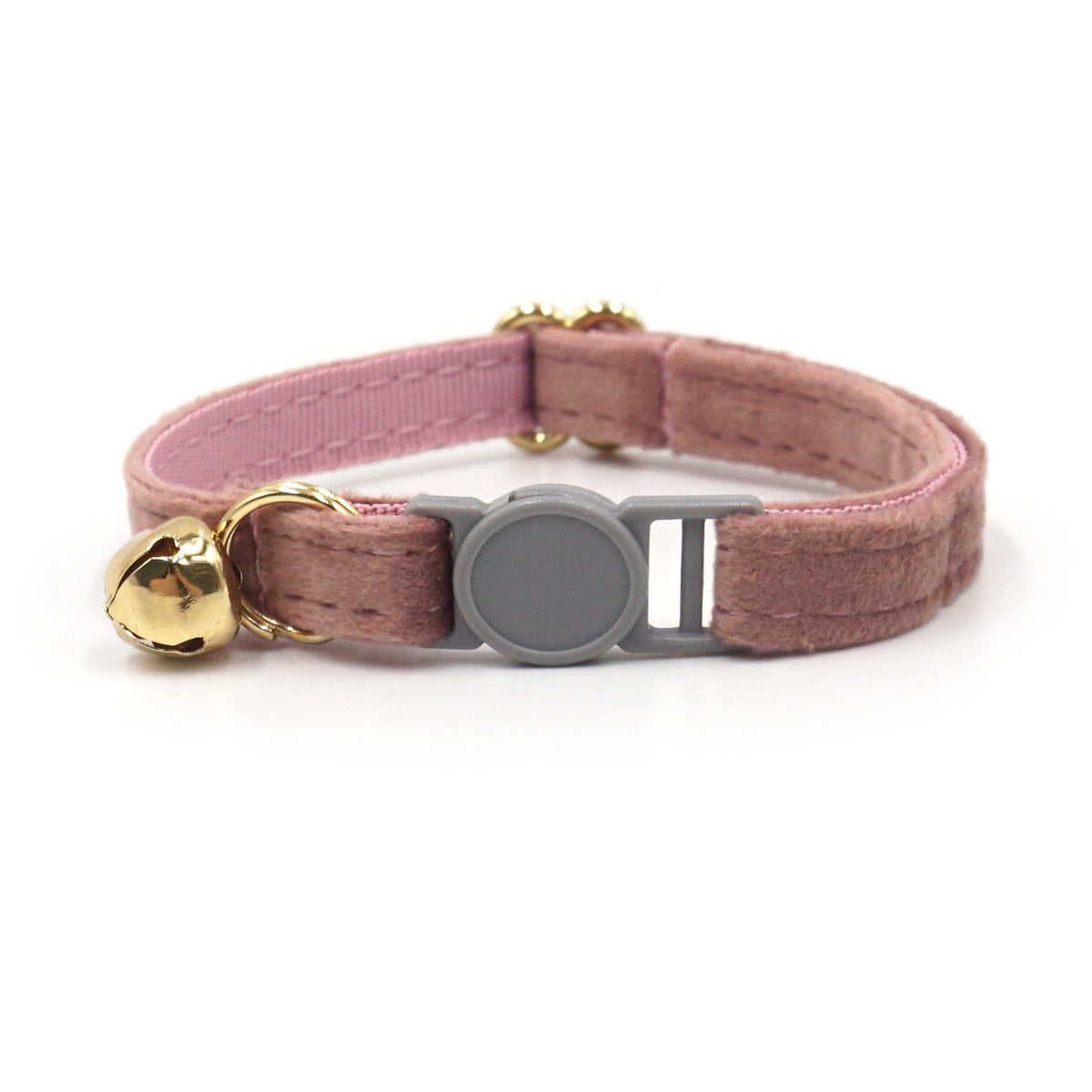 Personalised Velvet Cat Collar with Engraved Name Tag & Bell – Breakaway Safety Cat Collar (52 Colours)