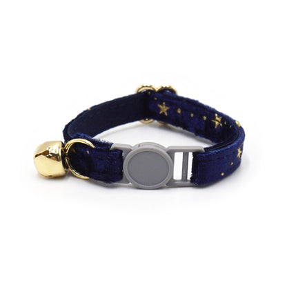 Personalised Velvet Cat Collar with Engraved Name Tag & Bell – Breakaway Safety Cat Collar (52 Colours)