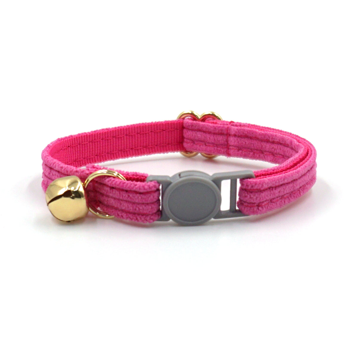 Personalised Velvet Cat Collar with Engraved Name Tag & Bell – Breakaway Safety Cat Collar (52 Colours)