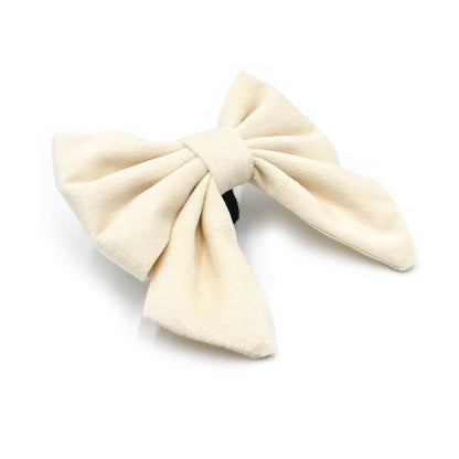 Velvet dog sailor bow