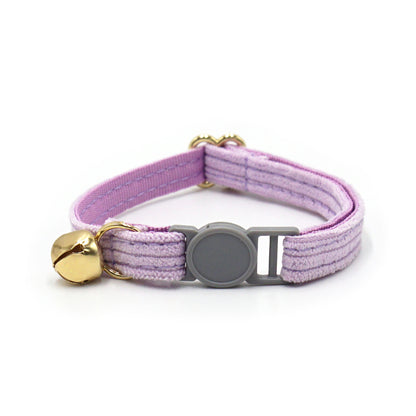 Personalised Velvet Cat Collar with Engraved Name Tag & Bell – Breakaway Safety Cat Collar (52 Colours)