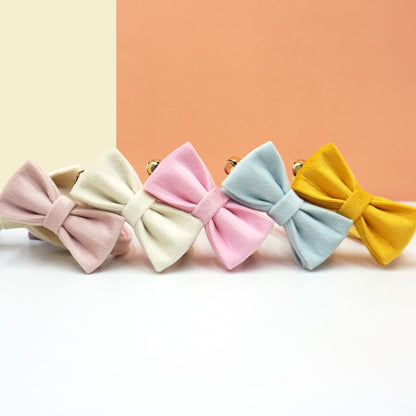 Velvet cat bow tie