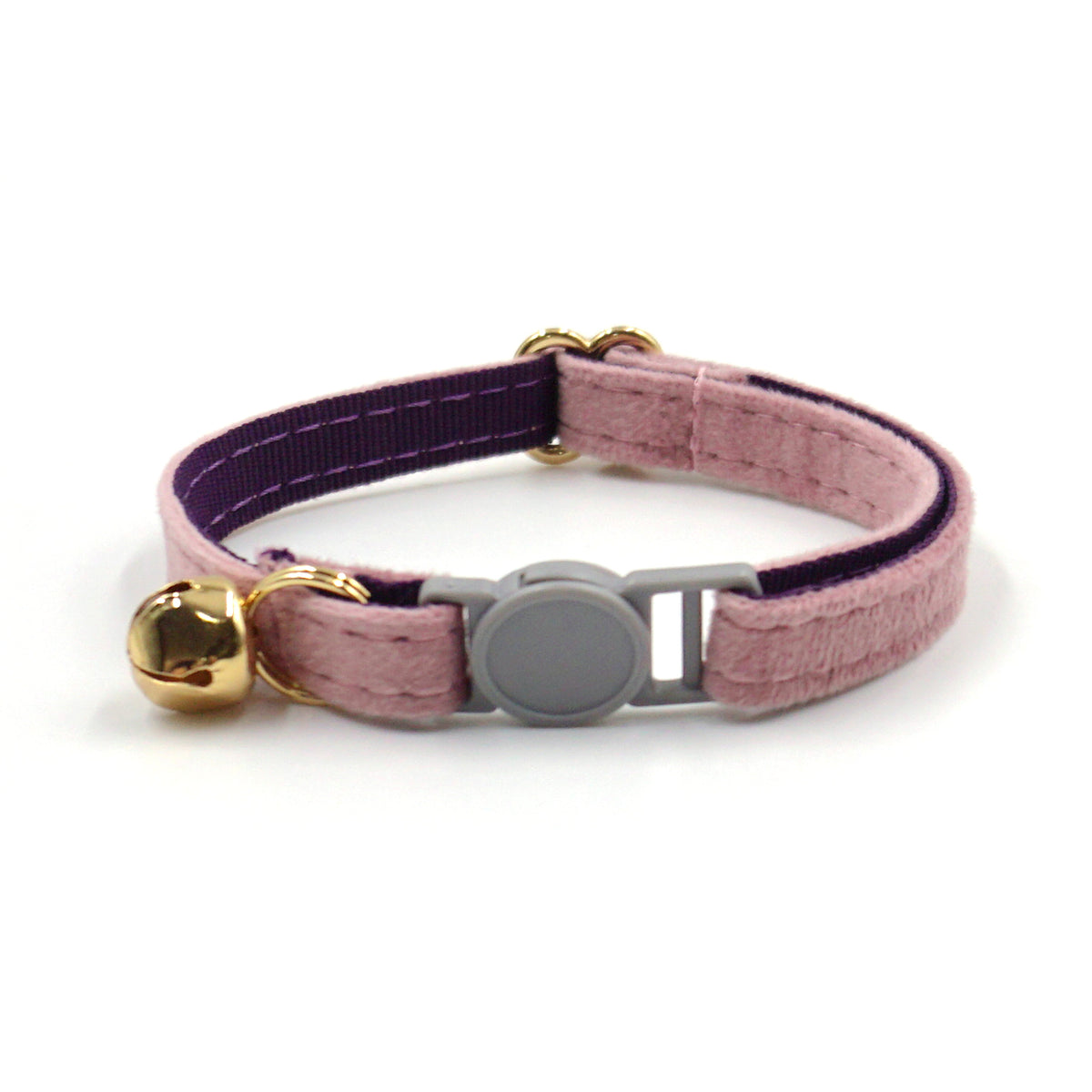 Personalised Velvet Cat Collar with Engraved Name Tag & Bell – Breakaway Safety Cat Collar (52 Colours)