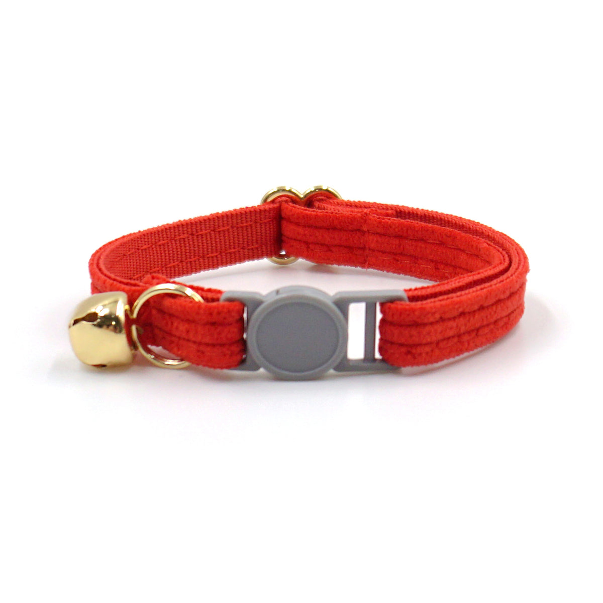 Personalised Velvet Cat Collar with Engraved Name Tag & Bell – Breakaway Safety Cat Collar (52 Colours)