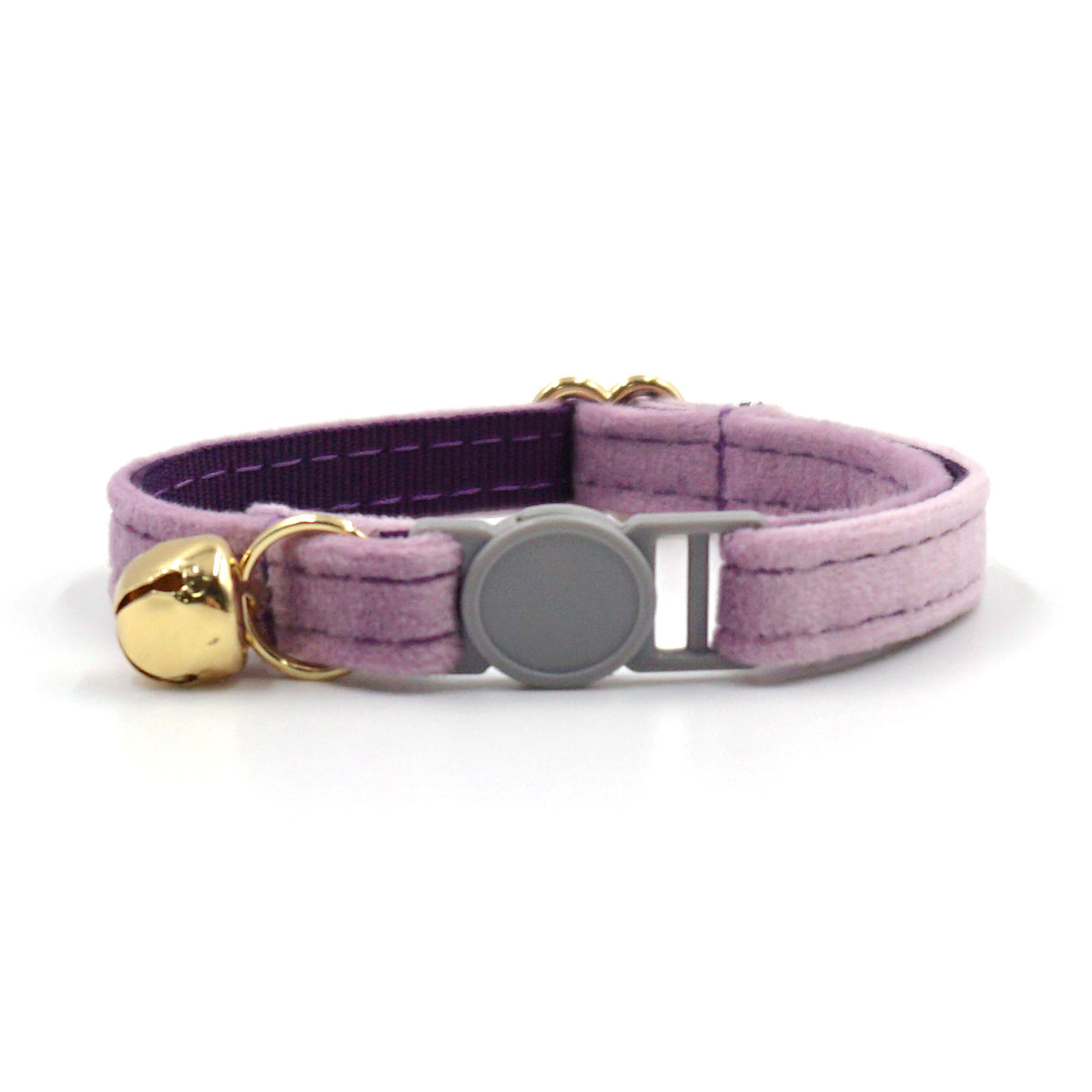 Personalised Velvet Cat Collar with Engraved Name Tag & Bell – Breakaway Safety Cat Collar (52 Colours)