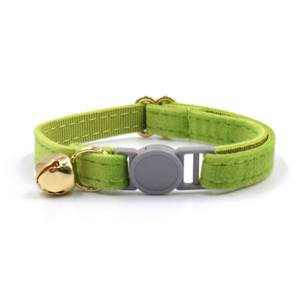 Personalised Velvet Cat Collar with Engraved Name Tag & Bell – Breakaway Safety Cat Collar (52 Colours)