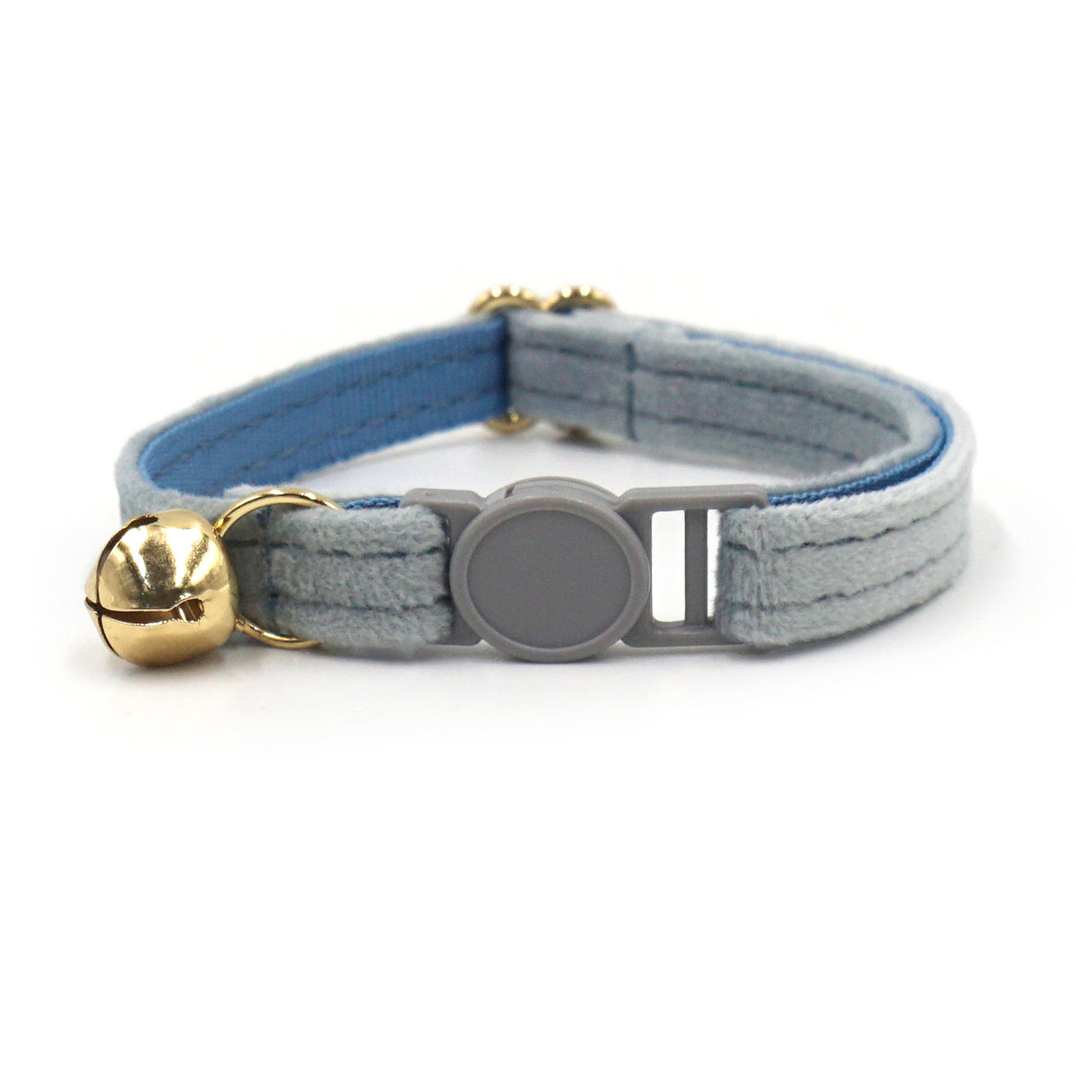 Personalised Velvet Cat Collar with Engraved Name Tag & Bell – Breakaway Safety Cat Collar (52 Colours)