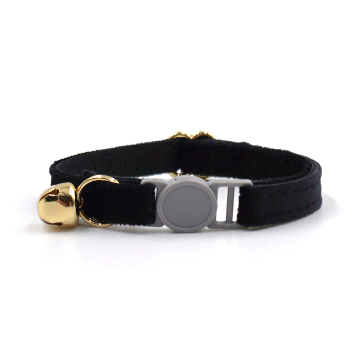 Personalised Velvet Cat Collar with Engraved Name Tag & Bell – Breakaway Safety Cat Collar (52 Colours)
