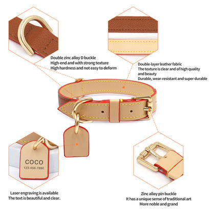 Collar details: double zinc alloy D-ring and buckle