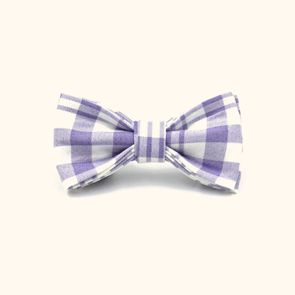 Purple plaid matching bowtie
