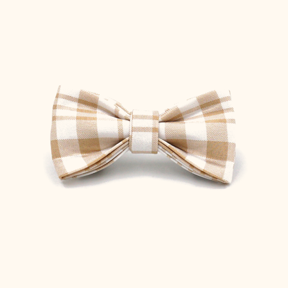Yellow plaid matching bowtie