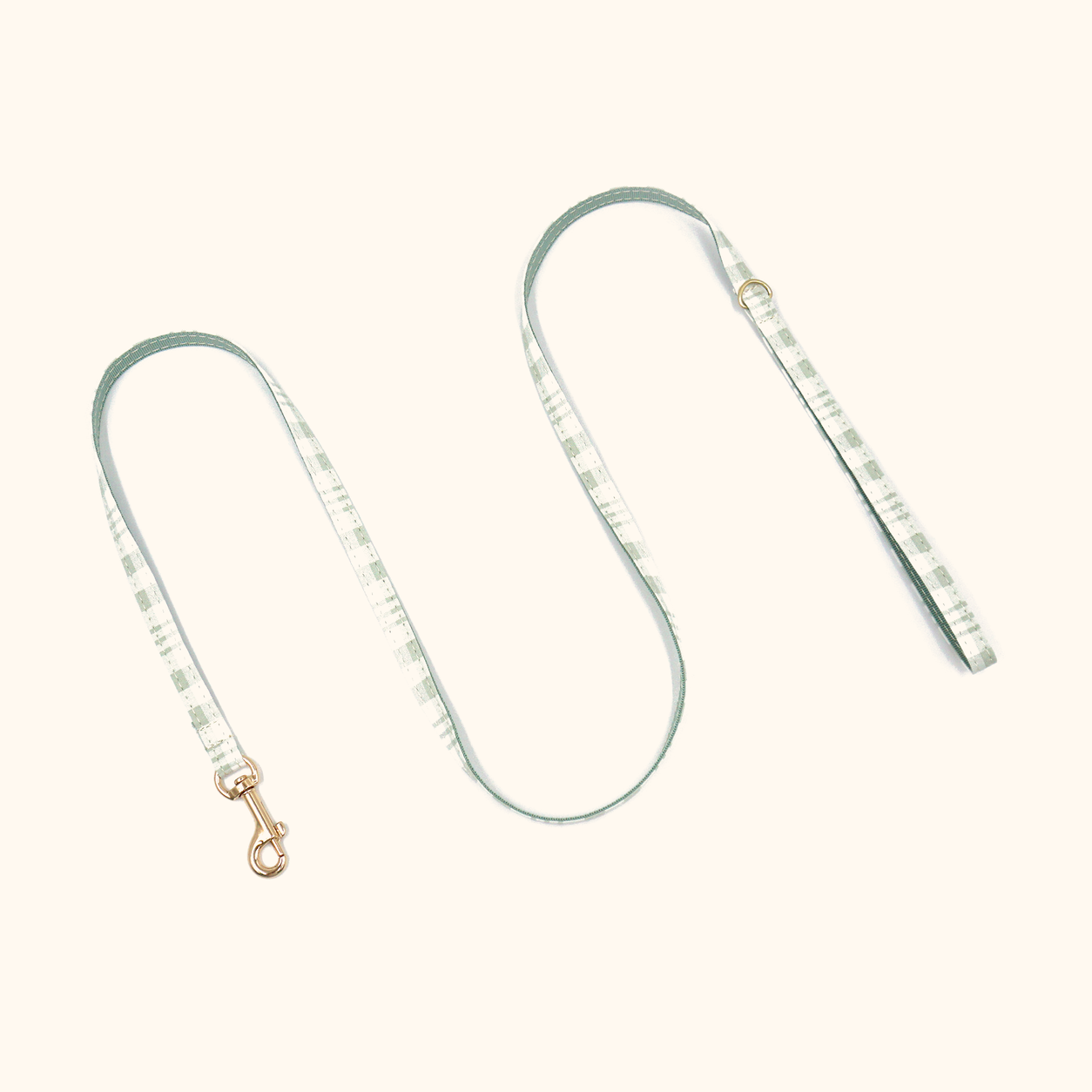 Green plaid matching cat leash