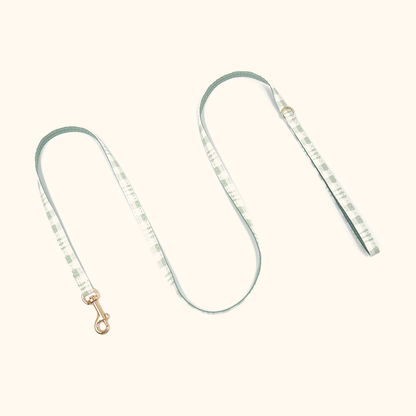 Green plaid matching cat leash