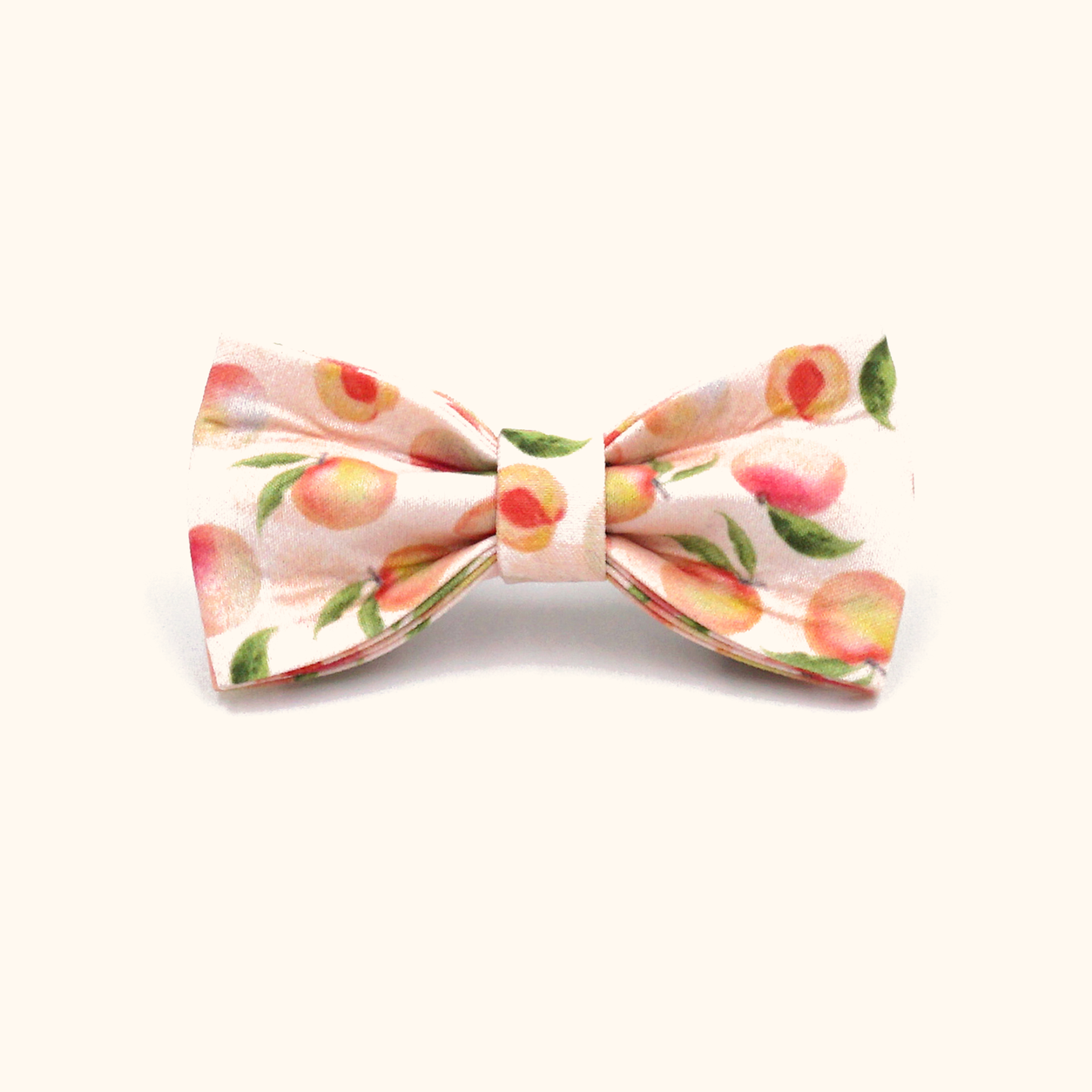 Peach matching bowtie