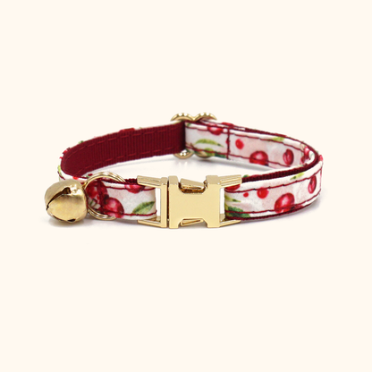 Fruit Print Cat Collar - Cherry