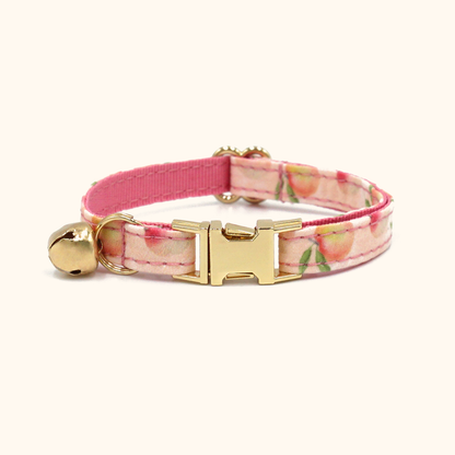 Fruit Print Cat Collar - Peach