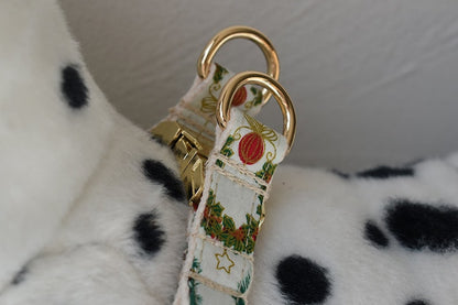 Christmas Dog Collar Personalised Dog Collar and Lead Set