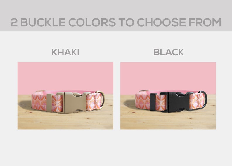 Pink Floral Lightweight Dog Collar, Personalised Premium Dog Collar or Dog Collar and Leash Set with Matching Bowtie *Detachable
