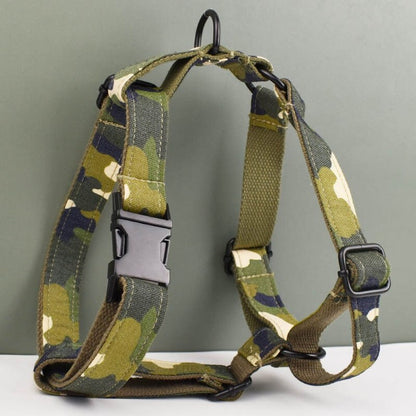 Custom Camouflage Personalised Dog Collar, Matching Dog Bowtie, Dog Leash & Dog Harness