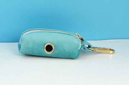 Custom Turquoise Velvet Personalised Dog Collar, Matching Dog Bowtie, Dog Flower, Dog Leash, Dog Harness & Dog Poop Bag