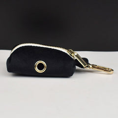 Black Gold Personalized Dog Collar, Matching Dog Harness and Leash Set, Removable Bowtie and Poop Bag Holder
