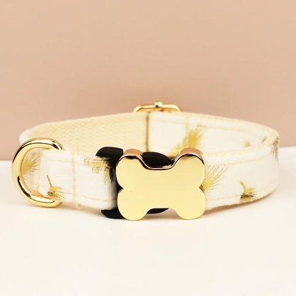 Personalised Dog Bone Tag, Christmas Dog Collar, Fancy Dog Collar and Leash, Collar for Male Dog, Engraved Name on Dog Collar, Boy Collar