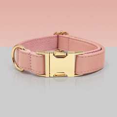 PU Leather Dog Collar, Collar/Lead/Poop Bag, Dog Collar Leash Set Pink+Orange+Purple+Hot Pink Engraved Metal Buckle, Wedding Puppy Gift