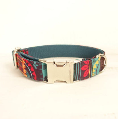 Personalised Tribal Custom Dog Collar Handmade Dog Collar or Dog Collar and Leash Set