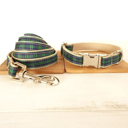 Personalised Scotland Design Dog Collar or Leash set