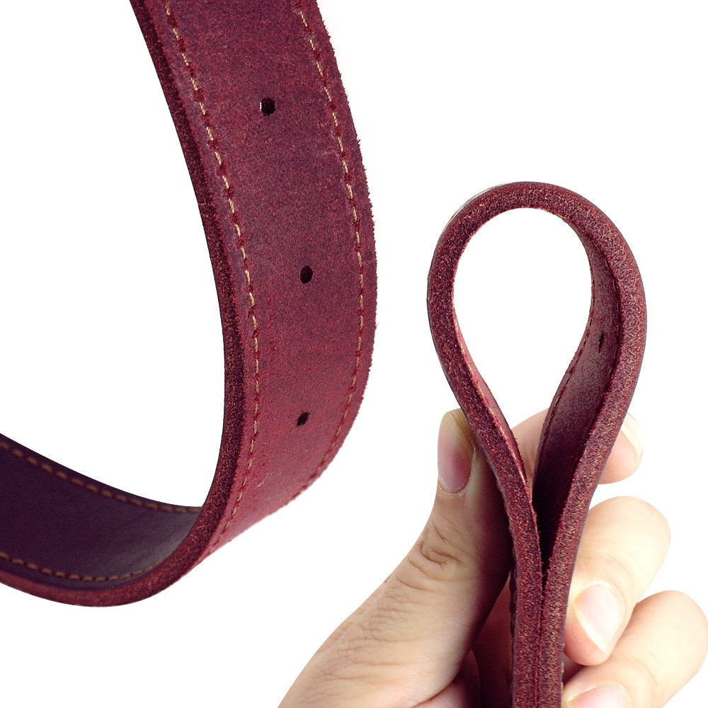 CLEARANCE, NEXT DAY ship | Personalised Laser Engraved Genuine Leather Dog Collar (Red Brown/Dark Brown)