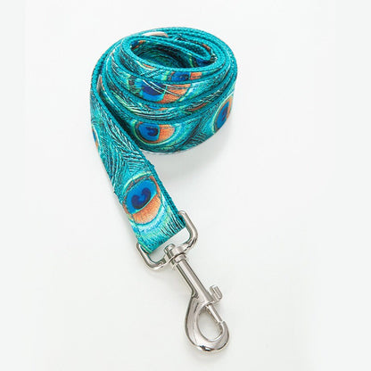 CLEARANCE, NEXT DAY ship | Personalised Peacock Dog Collar