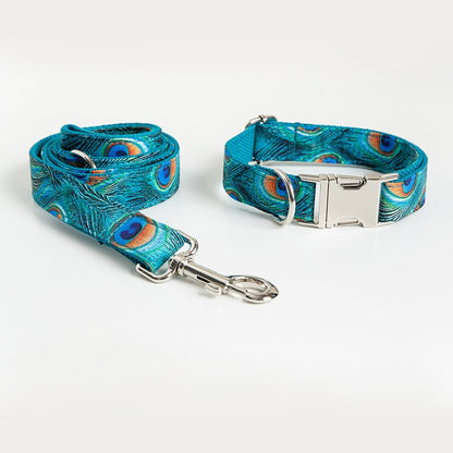 CLEARANCE, NEXT DAY ship | Personalised Peacock Dog Collar