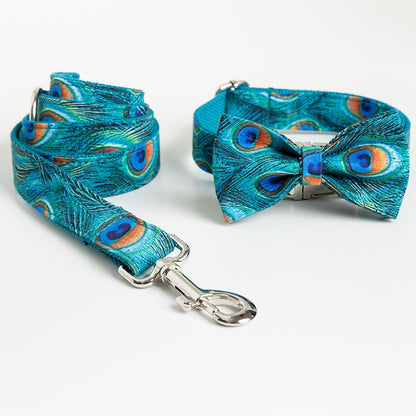 CLEARANCE, NEXT DAY ship | Personalised Peacock Dog Collar