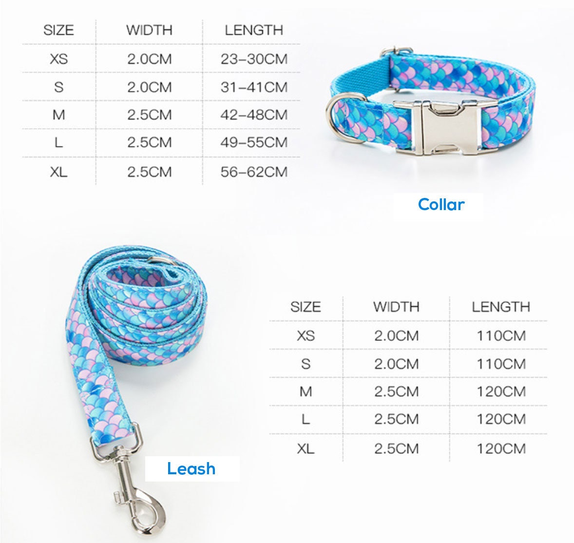 Dog Collar Personalised Mermaid Design Dog Collar and Lead Set, Dog Bow Tie