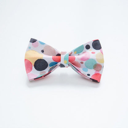 Personalised Colourful Bubble Design Collar with Name, Girl Pink Fancy Dog Collar