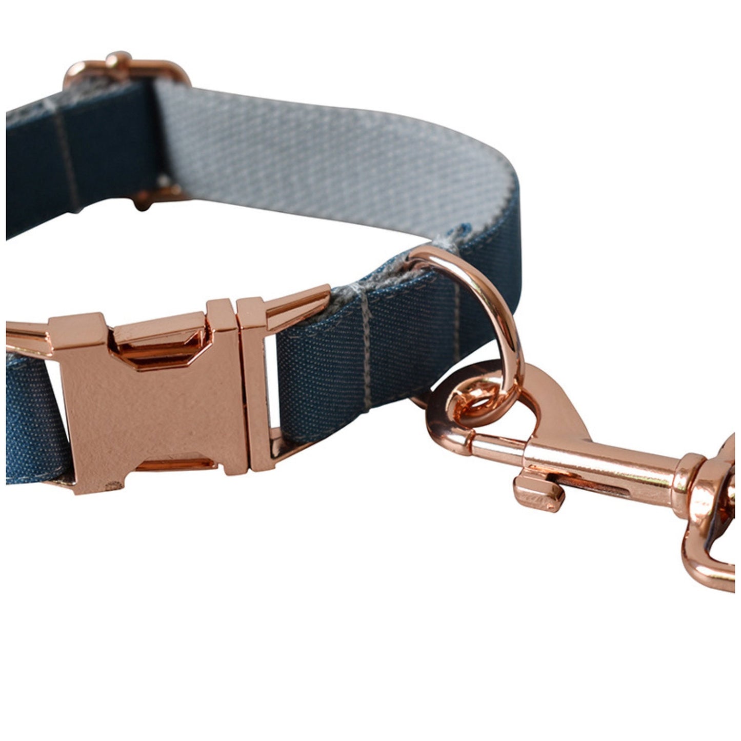 Personalised Jeans Dog Collar or Dog Collar and Lead Set, Bow Tie