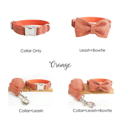 Personalized Engraved Handmade Pink Blue SUIT Dog Collar or Dog Collar and Lead Set, Dog Bow Tie Available