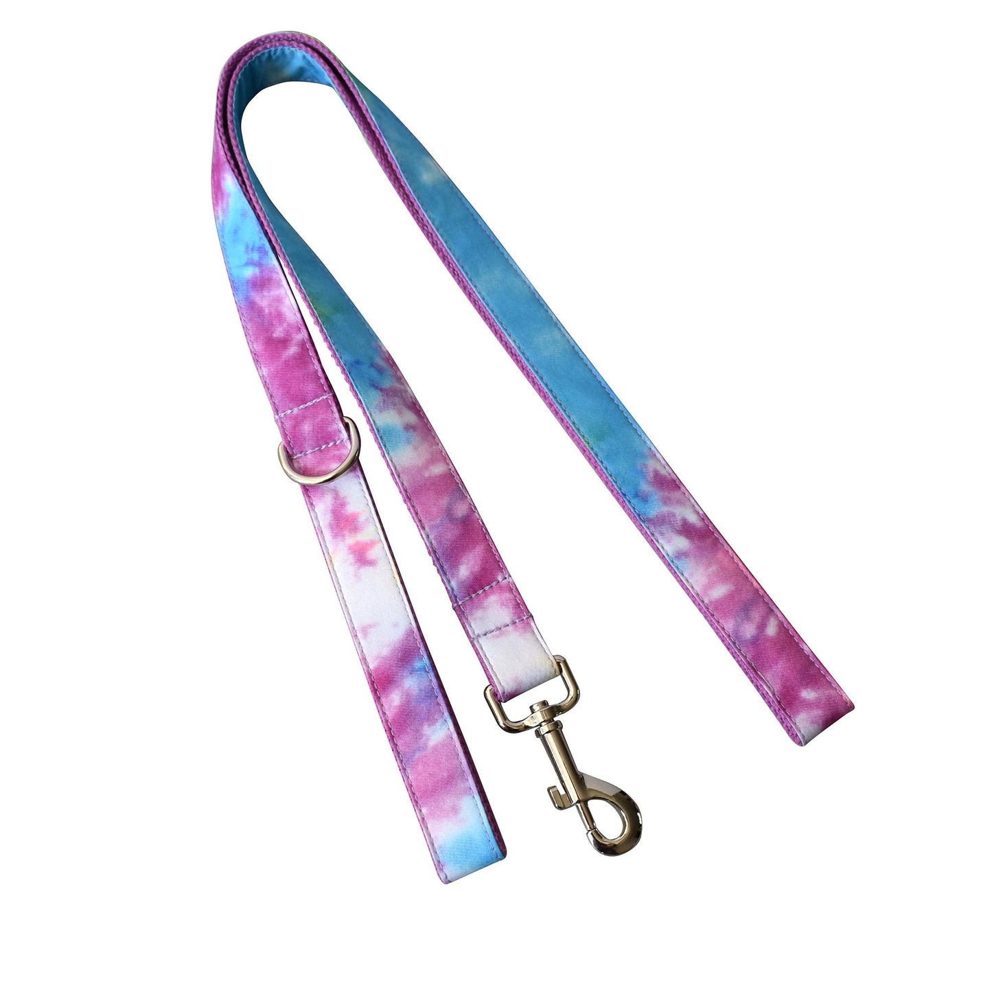 Tiedye Dog Collar Personalised Pet Name Engraved Handmade Dog Collar or Dog Collar and Lead Set