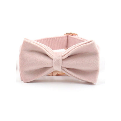 Custom Girl Baby Pink Personalised Dog Collar, Matching Dog Bowtie, Dog Leash, Dog Harness and Dog Poop Bag