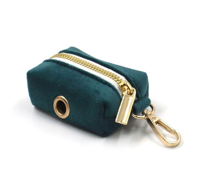 Custom Dark Emerald Personalised Dog Collar, Matching Dog Bowtie, Dog Leash, Dog Harness and Dog Poop Bag