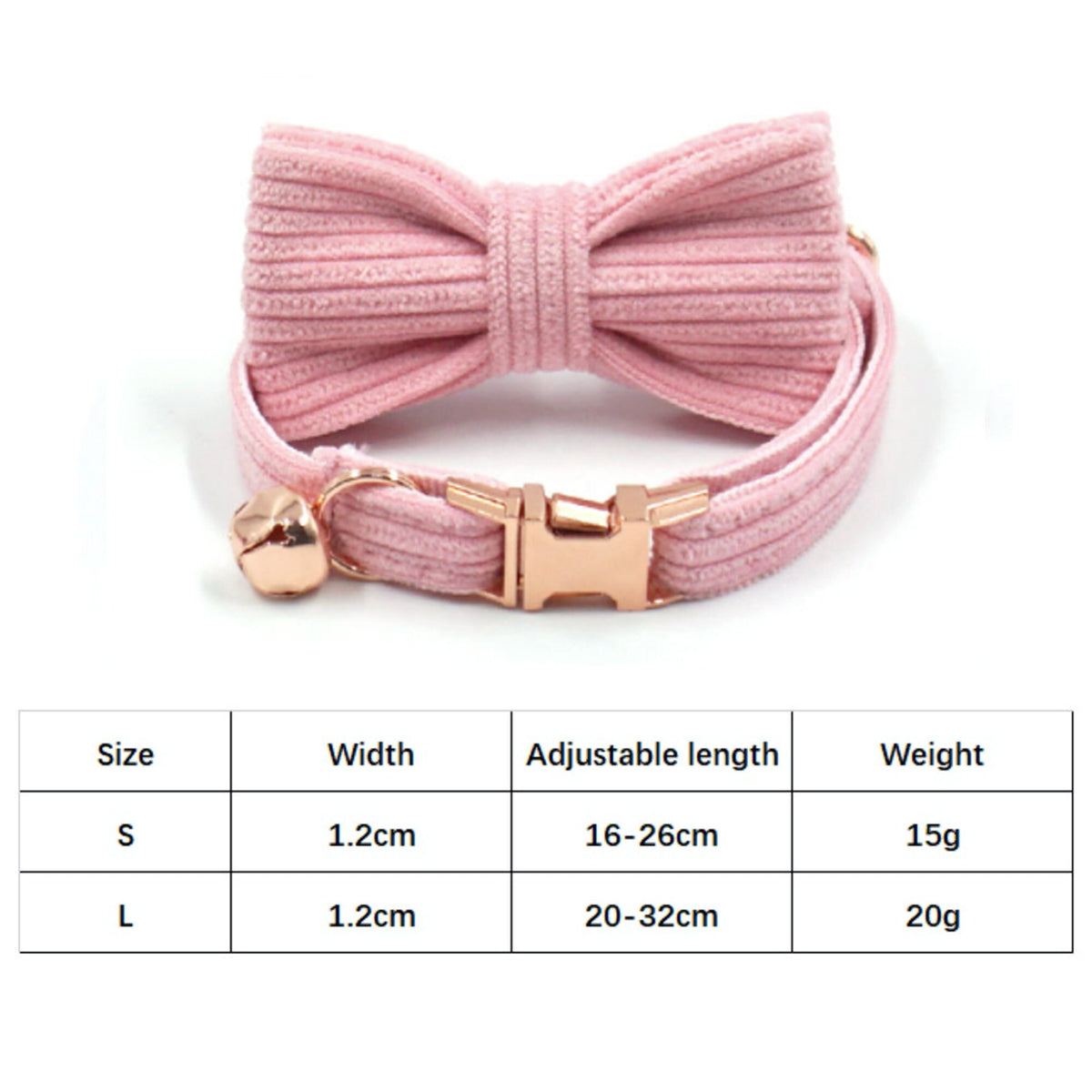 Personalised Thick Velvet Stripe Cat Puppy Small Dog Collar with Detachable Bowtie Free Name Engraving
