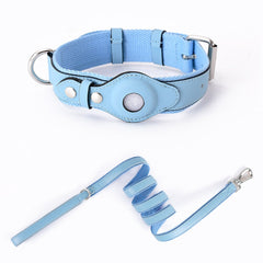 AirTag Compatible Dog Collar  Cow Leather Medium CLEARANCE