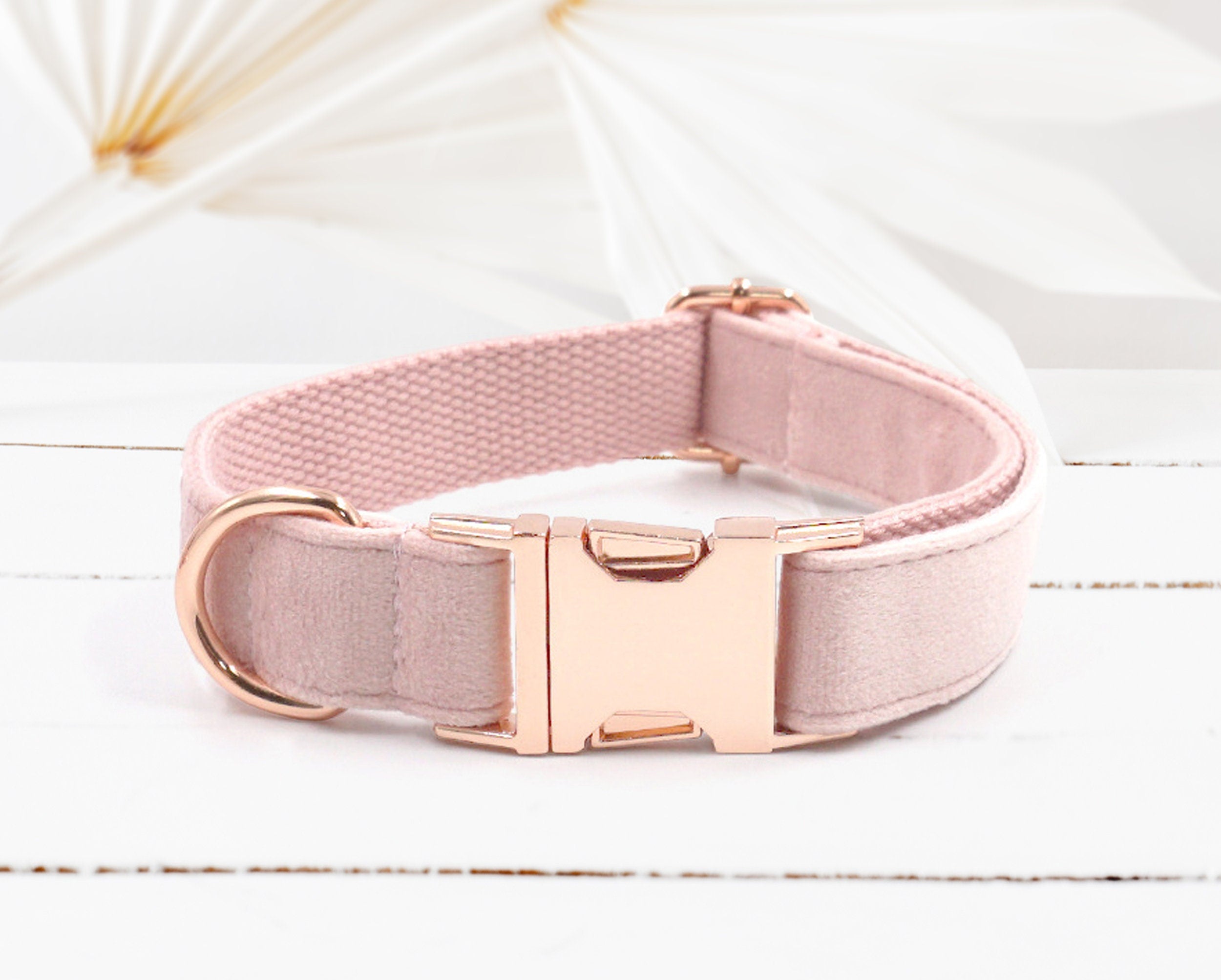 Air Tag Holder Dog Collar in Pale Pink, Carnation, Hot Pink, Burgundy Velvet or Corduroy Fabric, Bow, Lead, Poop Bag Holder, Different Combo